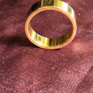Men's stainless gold tone band ring size 12